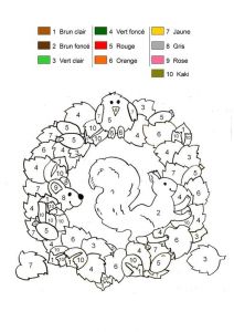 Coloriage Automne Maternelle Gs 10 Best Images About Coloriage Code On Pinterest
