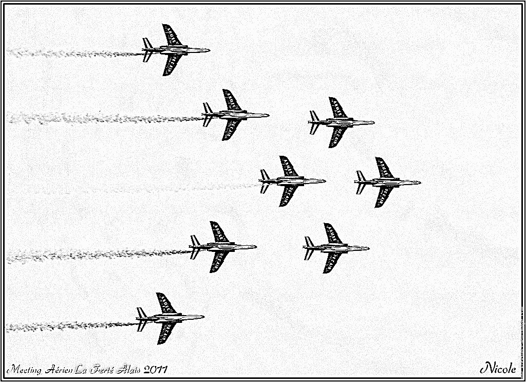 Coloriage Avion Patrouille De France Coloriage La Patrouille De France La Ferte Alais   Imprimer Pour Les