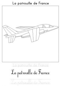 Coloriage Avion Patrouille De France Fiches D écriture La Patrouille De France