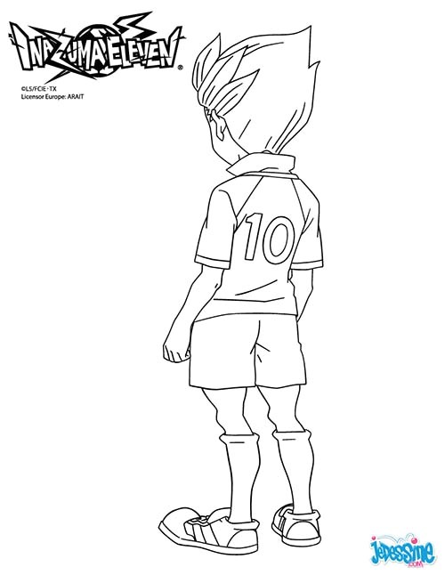 Coloriage Axel Blaze Coloriage Inazuma Eleven Axel Blaze De Dos