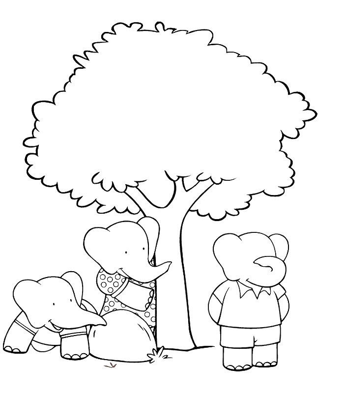 Coloriage Babar à Imprimer Gratuit Dessins Gratuits   Colorier Coloriage Babar   Imprimer