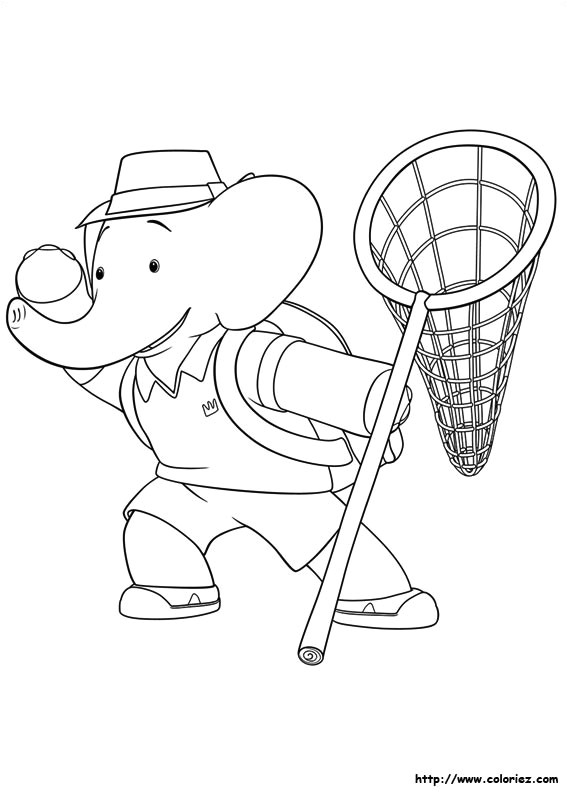 Coloriage Babar Et Badou Coloriage Babou Chasseur