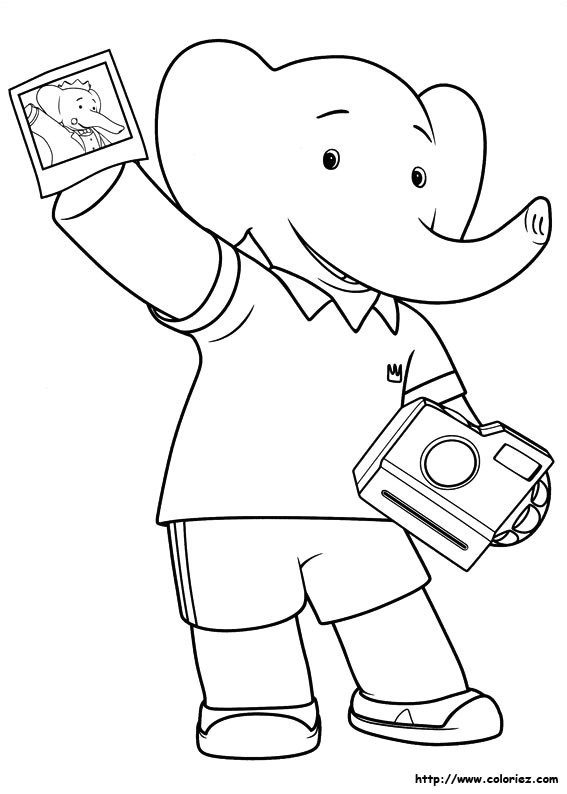 Coloriage Babar Et Badou Dessins Gratuits   Colorier Coloriage Babar   Imprimer