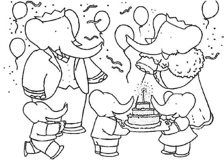 Coloriage Babar Gratuit 74 Dessins De Coloriage Babar   Imprimer Sur Laguerche Page 3