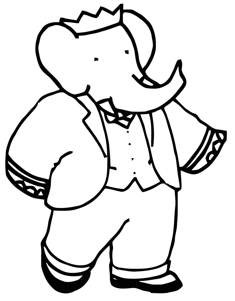 Coloriage Babar Gratuit Coloriage Babar Gratuit   Imprimer