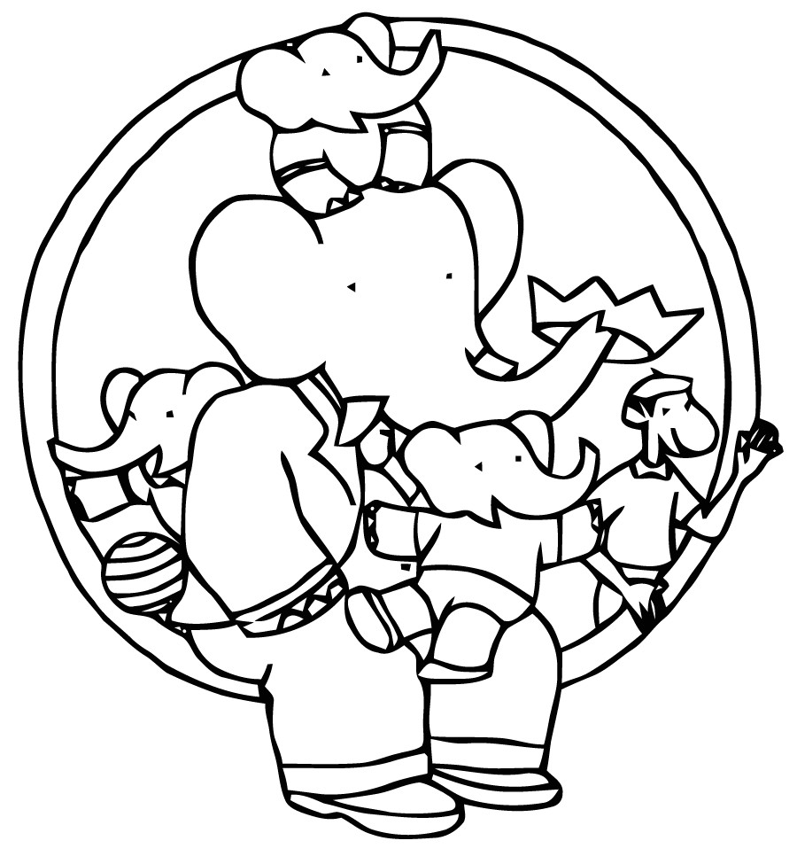 Coloriage Babar Gratuit Nos Jeux De Coloriage Babar   Imprimer Gratuit Page 3 Of 8