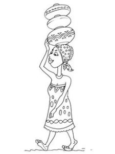 Coloriage Ballerina Camille Dessin D Un Village Africain Perdu Dans La forªt   Colorier