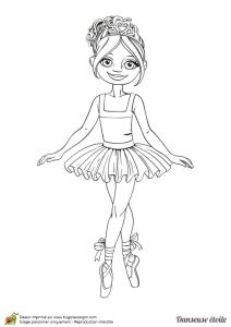 Coloriage Ballerina Disney Coloriage D Une Belle Petite Danseuse étoile Avec Sa Figure D