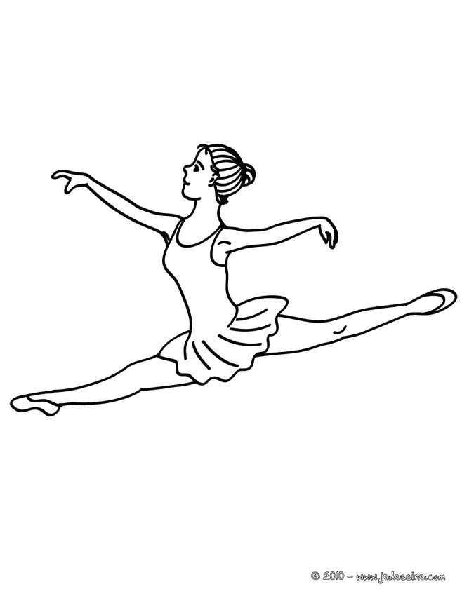 Coloriage Ballerina Disney Coloriage Grand Jeté Danseuse   Colorier