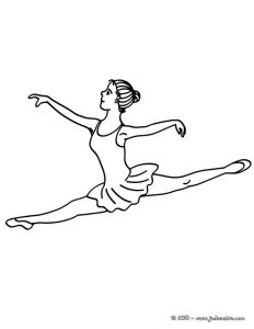 Coloriage Ballerina En Ligne Coloriage Grand Jeté Danseuse   Colorier