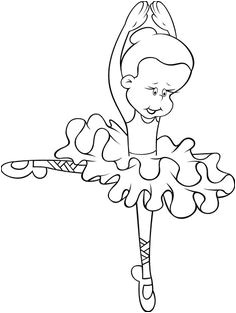 Coloriage Ballerina Rosita Coloring Page Ballerina Girls Dancing Black White Outline Image Two