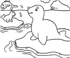 Coloriage Banquise Pole nord Coloriages Esquimaux January Snow Pinterest
