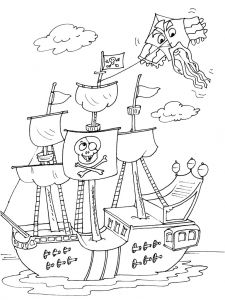 Coloriage Bateau Capitaine Crochet Bateau Pirate 17 Transport – Coloriages   Imprimer