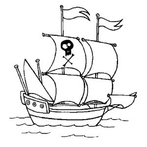 Coloriage Bateau Capitaine Crochet Bateau Pirate Transport – Coloriages   Imprimer