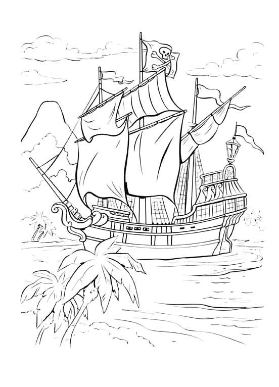 Coloriage Bateau Capitaine Crochet Coloriage A Imprimer Le Navire Du Capitaine Crochet Gratuit Et Colorier