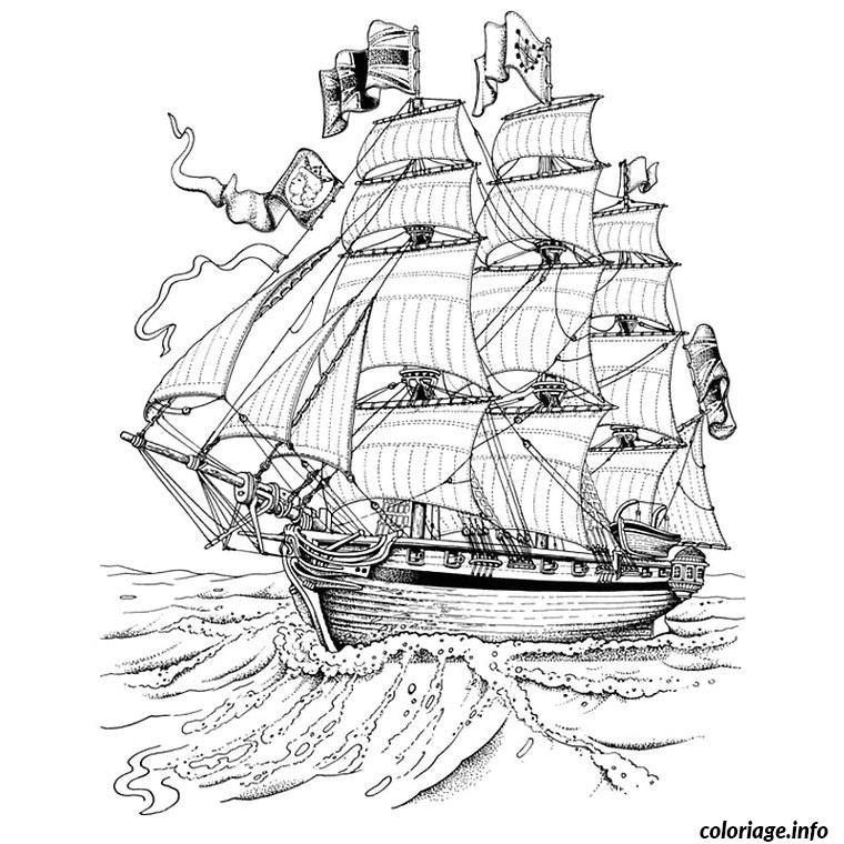 Coloriage Bateau Capitaine Crochet Coloriage Bateau Capitaine Crochet Jecolorie