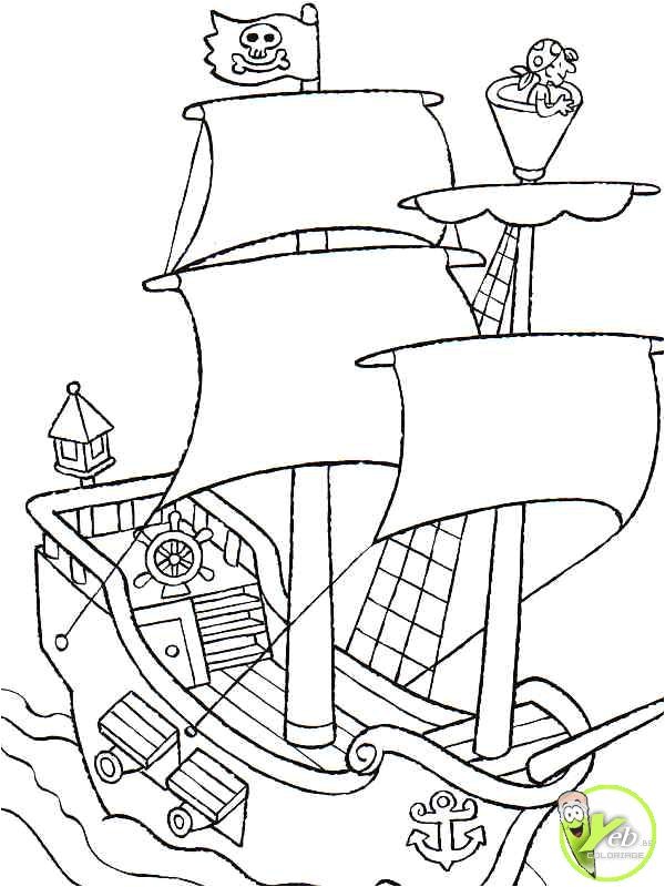 Coloriage Bateau Capitaine Crochet Coloriage Le Bateau Des Pirates Des Cara¯bes Dans La Catégorie