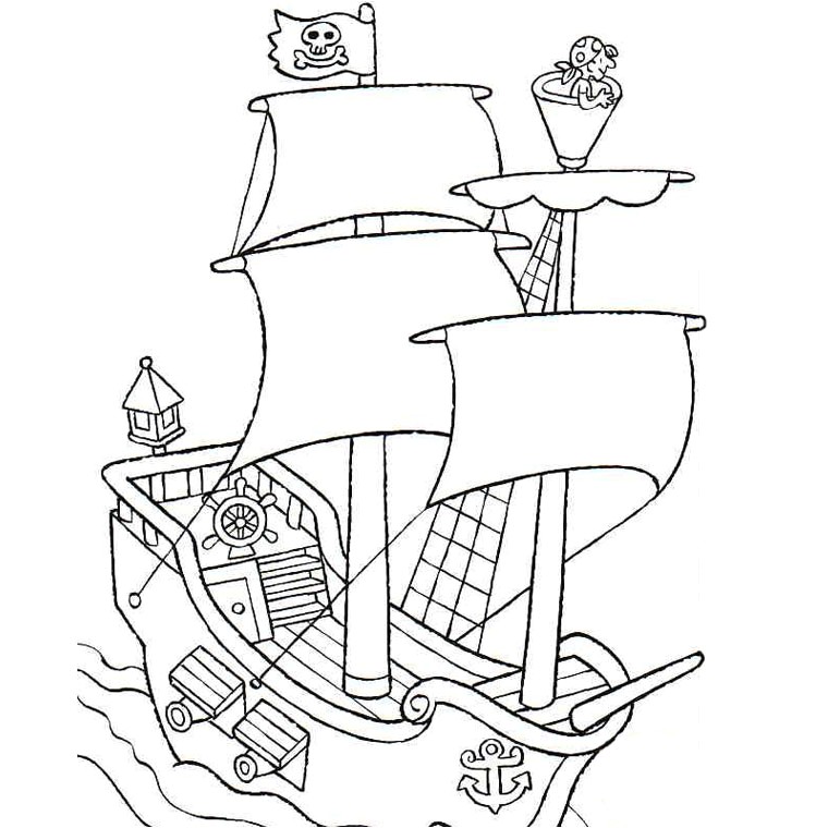 Coloriage Bateau Jack Et Les Pirates Coloriage Bateau Jack Et Les Pirates