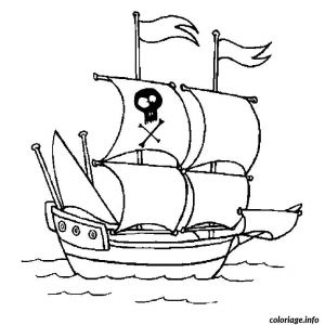 Coloriage Bateau Pirate Capitaine Crochet Coloriage Bateau Pirate Jecolorie