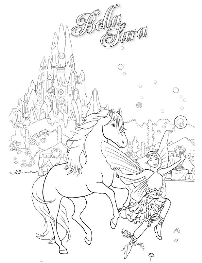 Coloriage Bella Sara A Imprimer Coloriage A Imprimer Bella Sara Gambadant Gratuit Et Colorier
