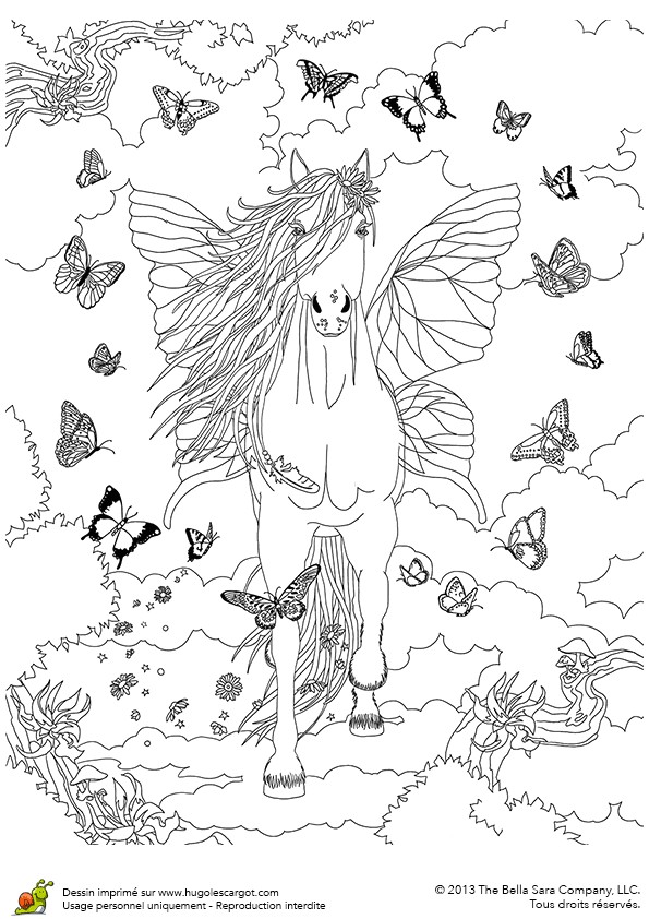 Coloriage Bella Sara A Imprimer Coloriage Bella Sara Et Les Papillons
