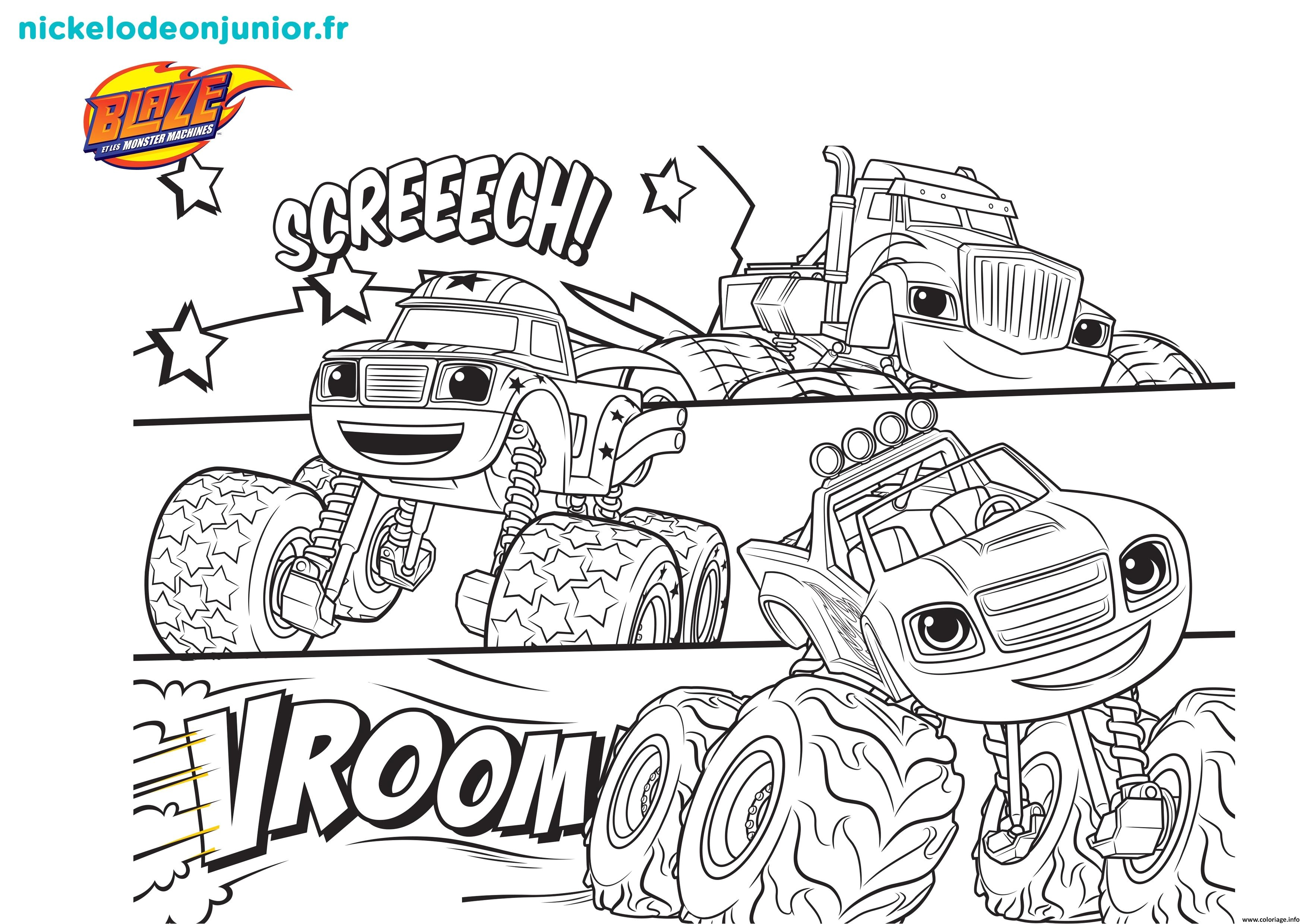 Coloriage Blaze En Ligne Coloriage 123coloriage Blaze Monsters Machines Dessin