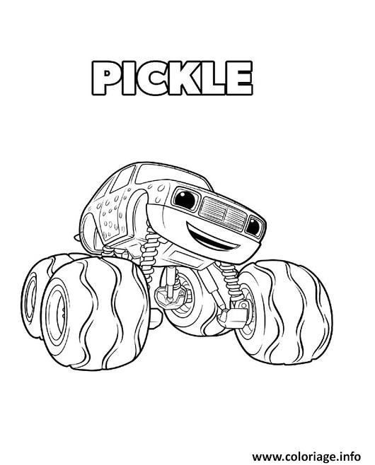 Coloriage Blaze En Ligne Coloriage Blaze Monster Pickle Dessin