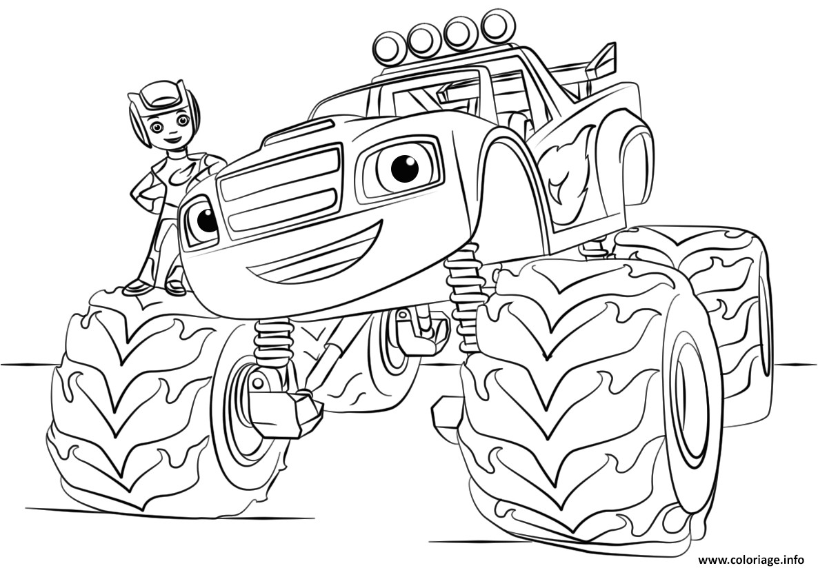 Coloriage Blaze En Ligne Coloriage Blaze Monster Truck Dessin