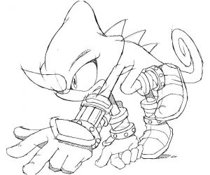 Coloriage Blaze sonic sonic Generations Espio the Chameleon Action