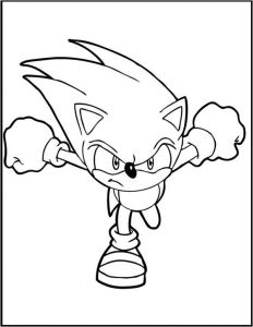 Coloriage Blaze sonic sonic Running Printable Coloring Picture for Kids