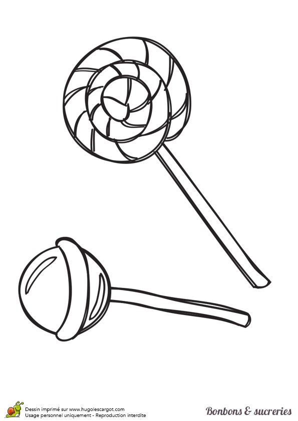 Coloriage Bonbon Halloween Coloriage Pour Enfants De Bonbons Sucettes