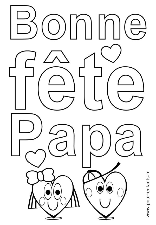 Coloriage Bonne Fete Papa A Imprimer Gratuit Coloriage J Aime Mon Papa Coloriage Bonne Fete Papa Avec Coeurs D