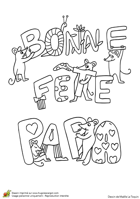 Coloriage Bonne Fete Papa A Imprimer Gratuit Laétitia Joly Laetitiajoly3 On Pinterest