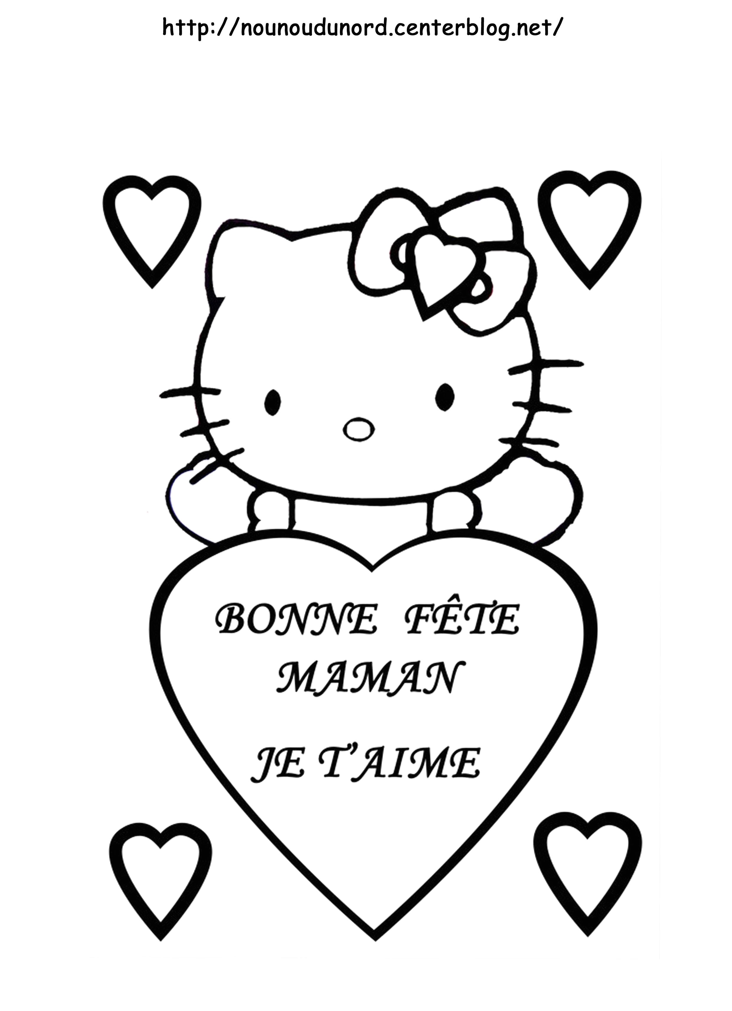 Coloriage Bonne Fete Papa Nounou Du nord Coloriage Hello Kitty Fªte Des M¨res Par Nounoudunord