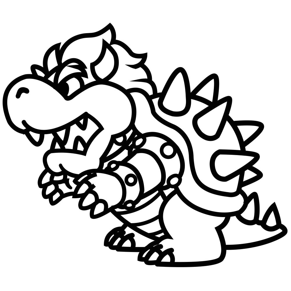 Coloriage Bowser A Imprimer Coloriage Bowser Dessin   Imprimer Sur Coloriages Fo