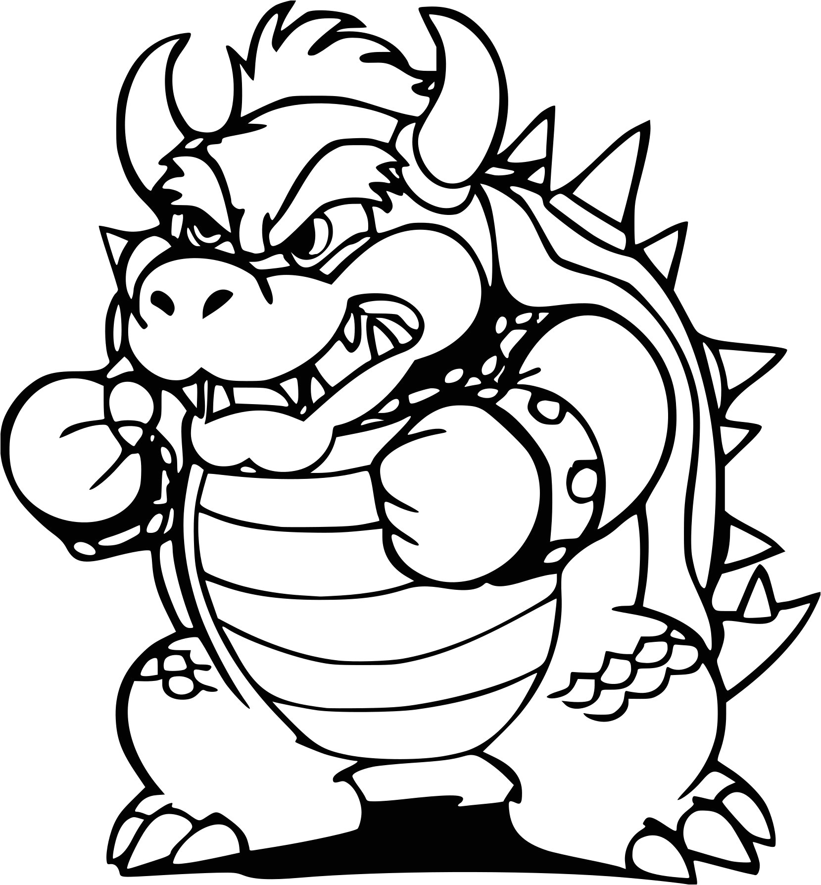 Coloriage Bowser A Imprimer Coloriage Bowser Et Dessin   Imprimer