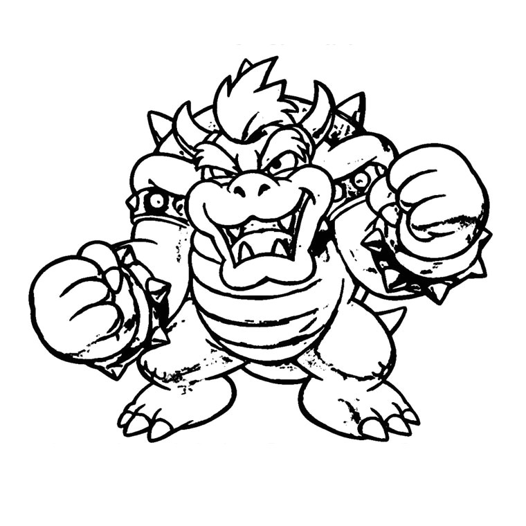 Coloriage Bowser A Imprimer Coloriage Bowser Squelette A Imprimer Gratuit