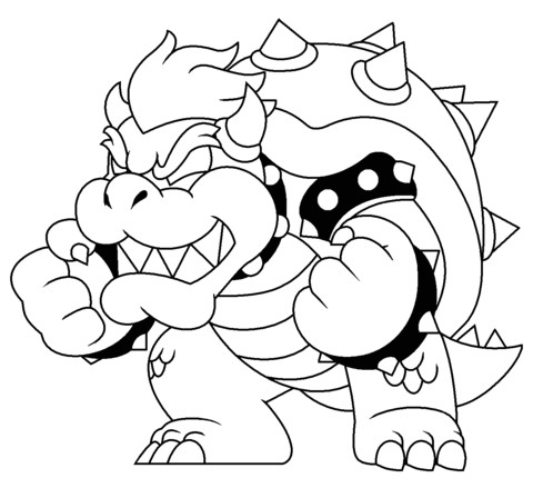 Coloriage Bowser A Imprimer Gratuit Coloriage Bowser