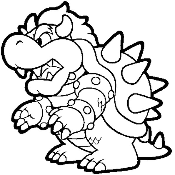 Coloriage Bowser Junior Imprimer Coloriage Bowser En Ligne Gratuit   Imprimer