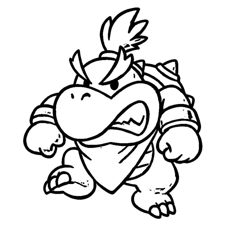 Coloriage Bowser Junior Imprimer Coloriage Bowser Junior A Imprimer Gratuit