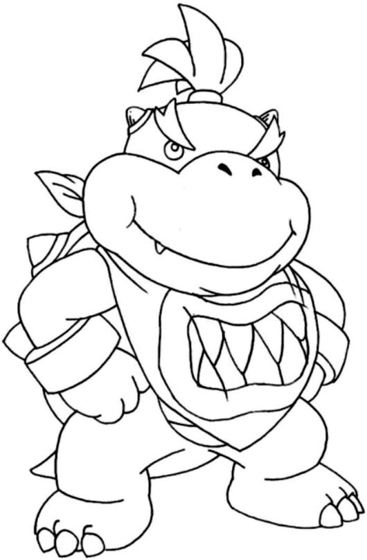 Coloriage Bowser Junior Imprimer Super Mario Bros 194 Video Games – Printable Coloring Pages