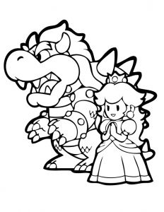 Coloriage Bowser Mario Zombie Bowser Colouring Pages Page 2 æ¢³å¦èº