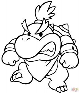Coloriage Bowser Skelet Bowser Jr Drawing at Getdrawings