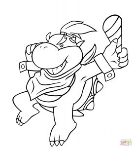 Coloriage Bowser Squelette Bowser Jr Drawing at Getdrawings