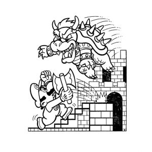 Coloriage Bowser Squelette Coloriage Bowser Squelette