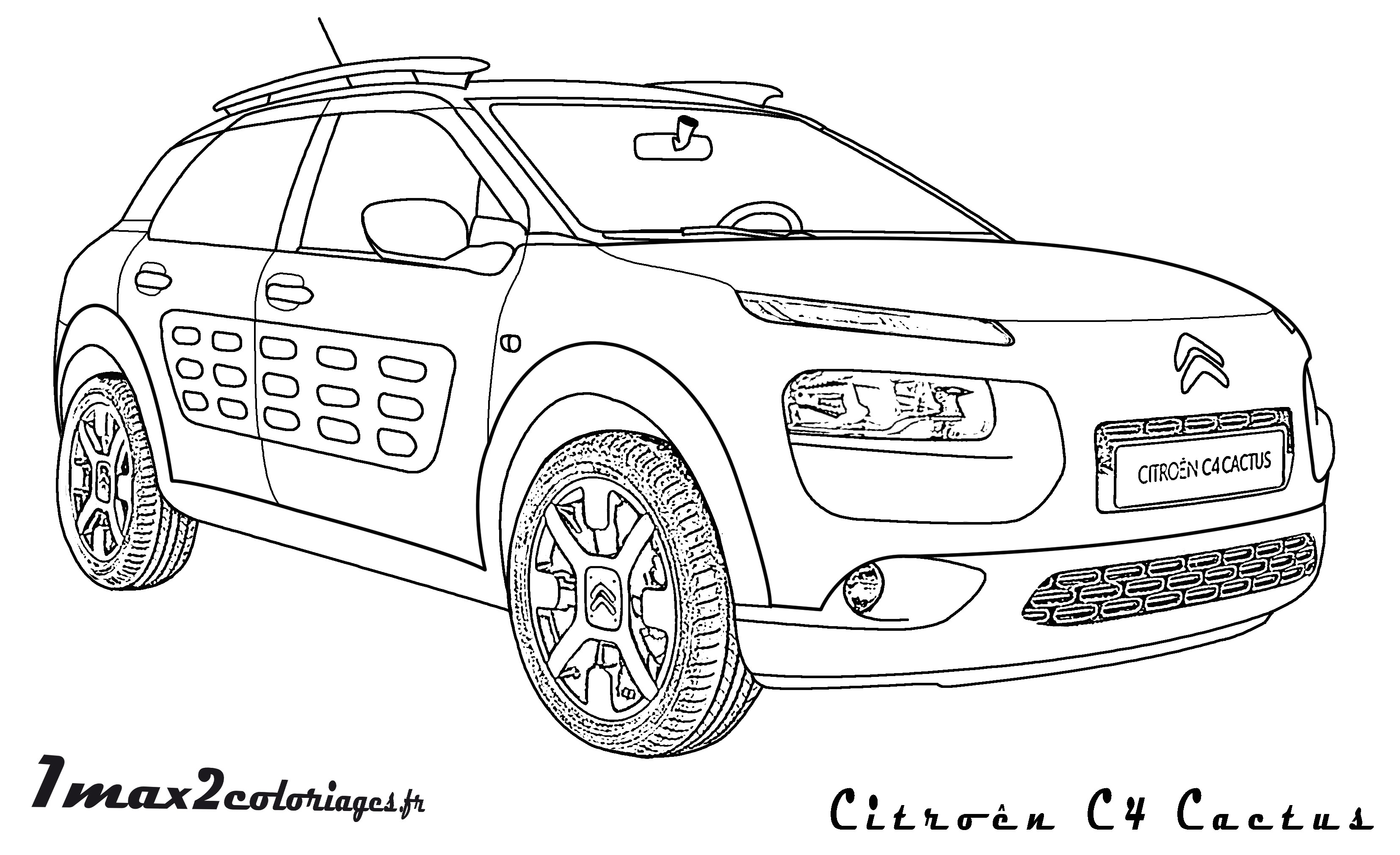 Coloriage C4 Picasso Voiture Citroen Saxo Coloriage