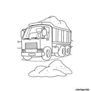 Coloriage Camion De Poubelle En Ligne Coloriage Camion Benne Dessin