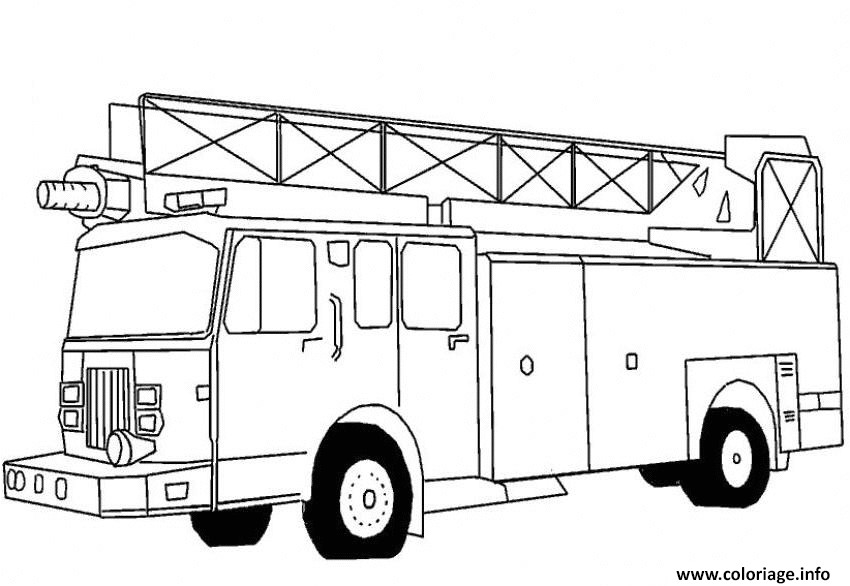 Coloriage Camion De Poubelle En Ligne Coloriage Camion De Pompiers Dessin