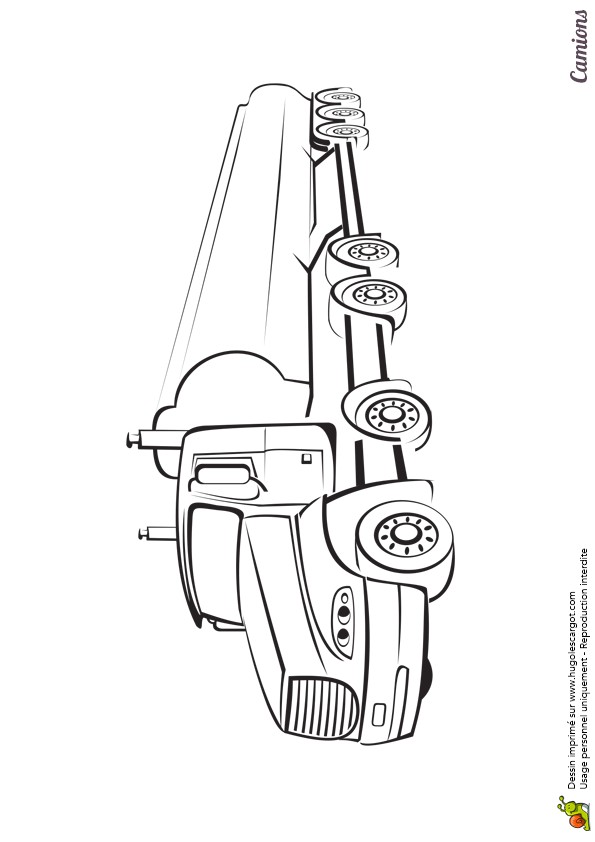 Coloriage Camion Poubelle Hugolescargot Dessin   Colorier D Un Camion Citerne
