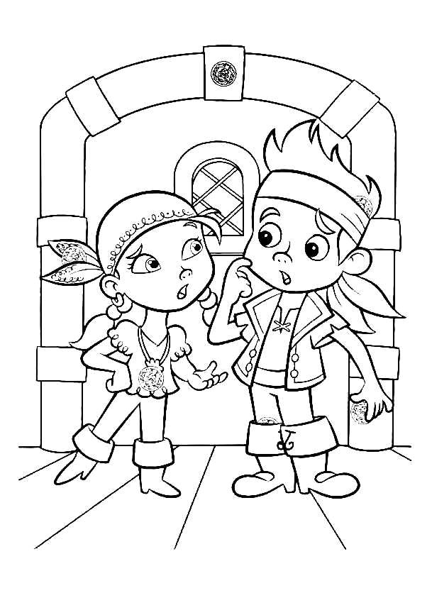 Coloriage Capitaine Jack Et Les Pirates Jake Et Les Pirates Du Pays Imaginaire 7 Dessins Animés